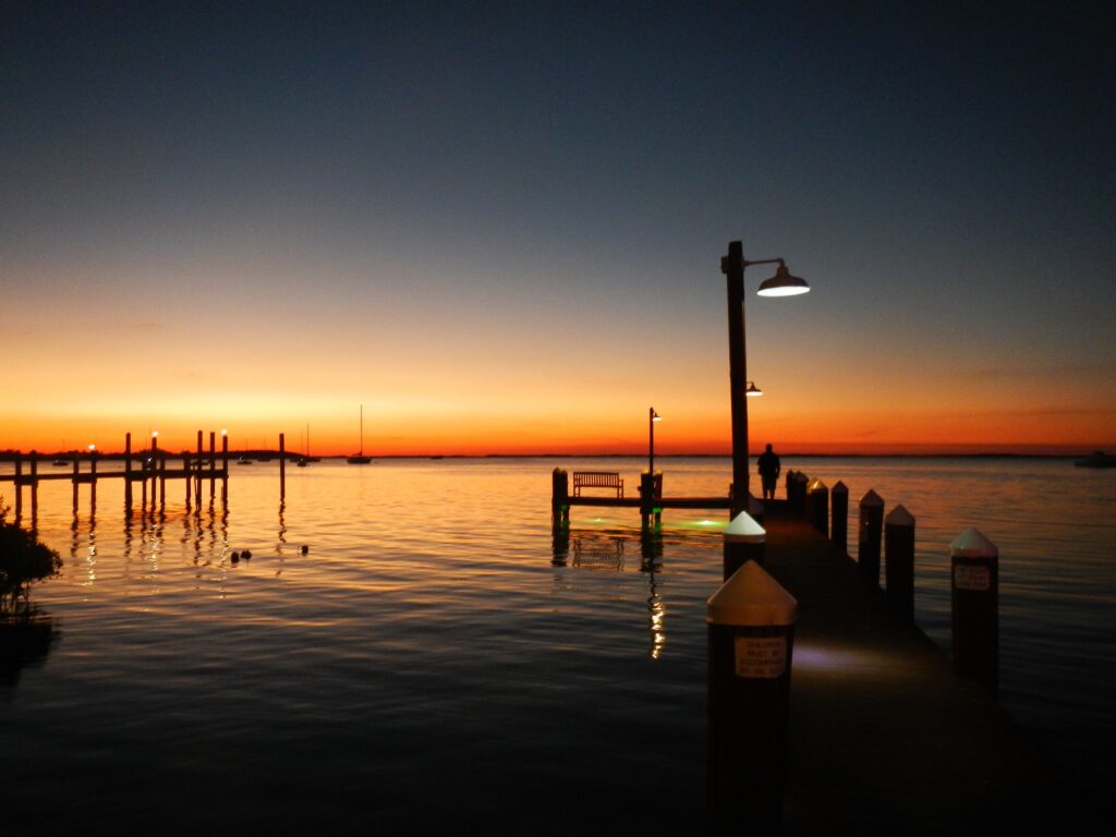 Let the Adventure Begin Key Largo, FL pier at sunset